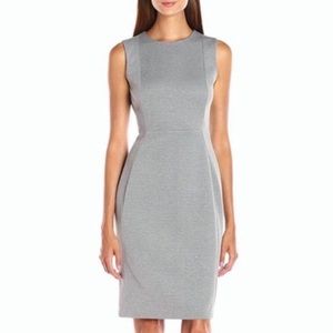 Calvin Klein Heather Gray Seamed Sheath Dress